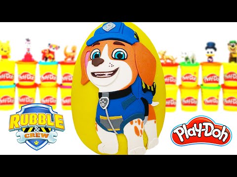 Huevo Sorpresa Gigante de Wheeler de Rubble y su Equipo en Español Plastilina Play Doh