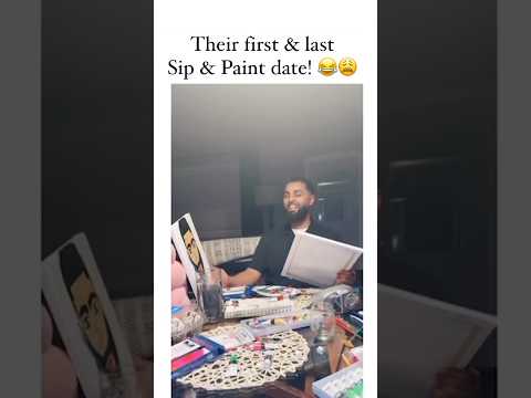 Their first & last Sip & Paint date! 😩 #shorts #dating #explore #comedy
