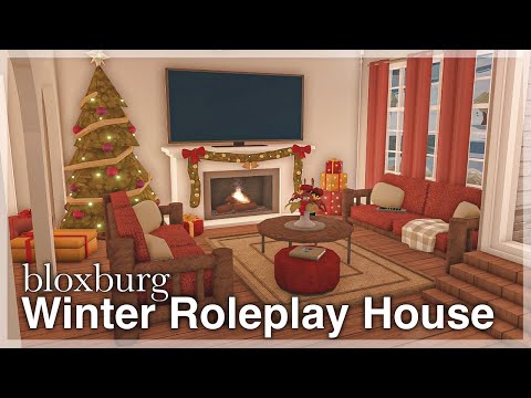 Bloxburg - Winter Roleplay House Speedbuild ⛄️❄️ (interior + full tour)