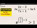 Solving Inequalities with Natural Logs