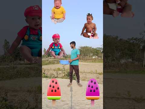 Flying crying babies Catching vs cute bhabhi - Funny vfx magic😃😆 #trending #viralvideo #funny
