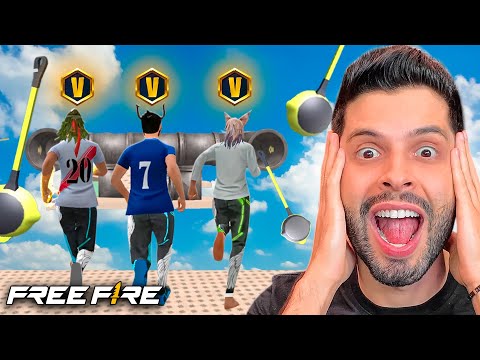 YOUTUBERS vs. DESAFIOS IMPOSSÍVEIS NO FREE FIRE!!