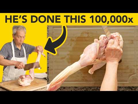 How a Chinese chef breaks down a chicken (Boneless, Skinless Cuts!)