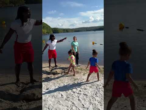 Sister Kicks Siblings Ball into Alligator Lake #shorts
