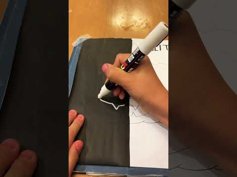 Drawing a pumpkin in 2 different styles part 1 #Happy Halloween #posca