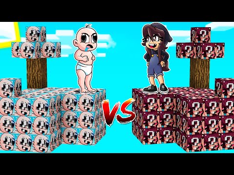 ISLA de LUCKY BLOCKS de BEBE NOOB vs. ISLA de LUCKY BLOCKS de BEBE NOOBSI 😱❓ MINECRAFT
