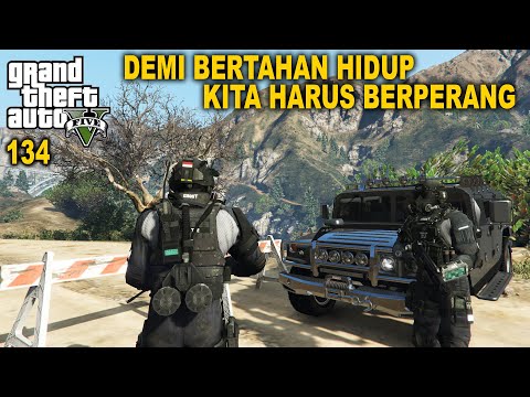 JALUR HUTAN DITUTUP TERNYATA ADA BASE - GTA 5 MOD ZOMBIE SURVIVAL #134