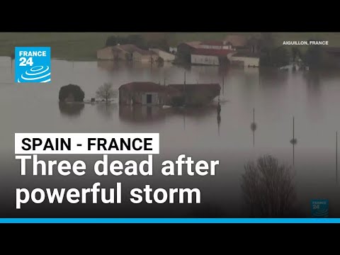 YouTube video thumbnail: Powerful Storm Hits France and Spain