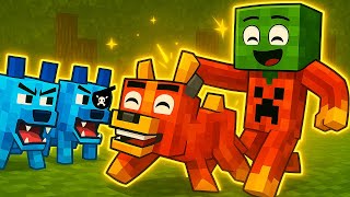 Zombie Boy Rescued by Fire Dog 🔥 & Ice Dog ❄️ | Minecraft Animation