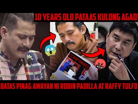 ROBIN PADILLA, GALIT sa mga PINOY na UGALI! 10-17 yrs old na BATAS KOMPIRMADO! RAFFY TULFO NAGALIT 🤬