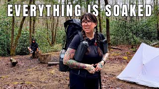 Backpacking in the RAIN in the Smoky Mountains - campsite 18