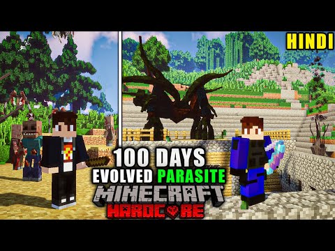 I Survived 100 Days in a Parasite Apocalypse in Minecraft Here's What Happened (HINDI)