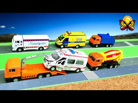 Equipos especiales y transporte técnico urbano. Vídeo para niños