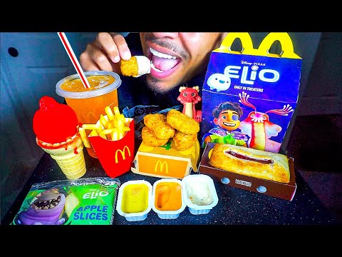 MCDONALD'S KIDS MEAL | CHOCOLATE DIPPED CONE | CHICKEN NUGGETS FRIES | ASMR MUKBANG NO TALKING 먹방