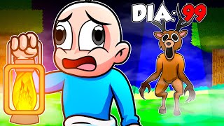 SOBREVIVÍ 99 NOCHES en el BOSQUE en MINECRAFT 😱🦌 BEBE NOOB