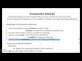 Conjunctive Adverbs Explained