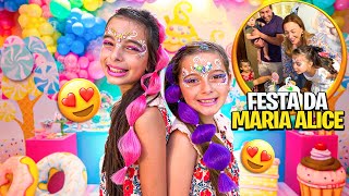 FESTA DE ANIVERSÁRIO DA NOSSA PRIMA MARIA ALICE LAURINHA E HELENA