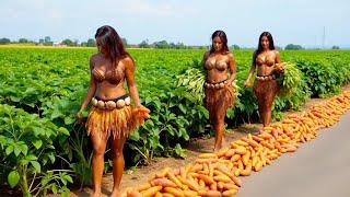 Amazon Women Harvesting Sweet Potatoes