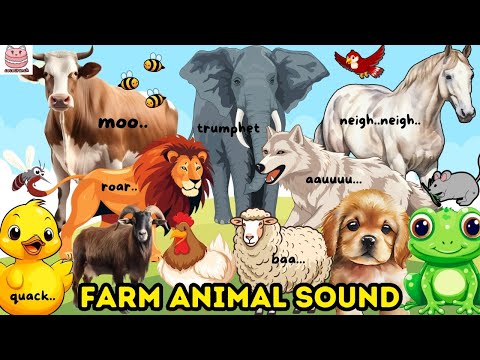 Farm Animal Sounds for Kids | Learn Animal Names and Sounds | Educational Video