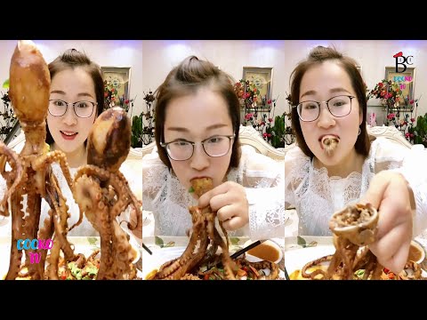 【Mukbang ASMR Seafood】She is very greedy to eat seafood lobster, octopus, crab 。51