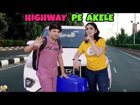 HIGHWAY PE AKELE | Family Travel Vlog | Aayu and Pihu Show