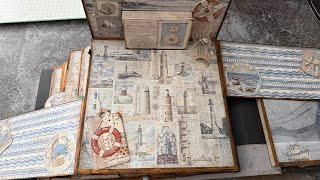 Silent Sea Album Teil 6 mit dem tollen Papier von #stamperia 