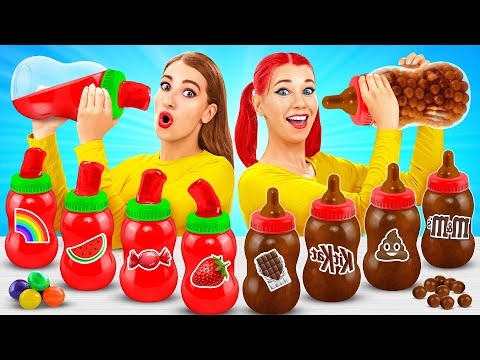 Desafío De Comida Real vs. De Comida Chocolate | Batalla Comestible por Multi DO Fun Challenge