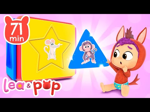 Aprende las formas con animales salvajes 🐵🟨 Vídeos educativos de Lea y Pop