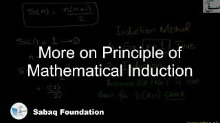 More on Principle of Mathematical Induction