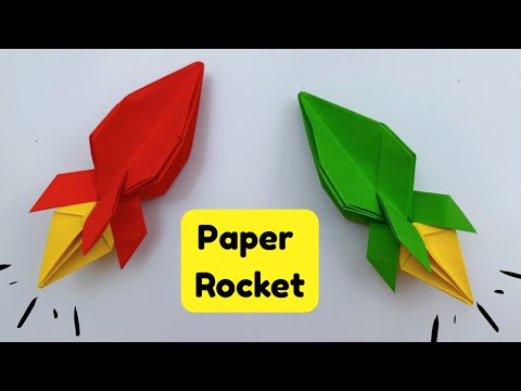 How To Make Easy Paper Rocket For Kids / Rocket Ship Craft Ideas / Paper Craft Easy / KIDS crafts