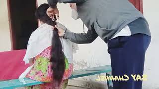 Potong rambut panjang banget jadi pendek
