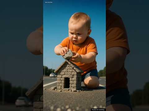 This girl destroyed her brother house and apple tree😭 #story #cutebaby#ai #shortsfeed