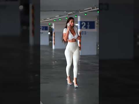 Gorgeous model in fancy tight pants street style fashion #fashion  #style #outfit #shorts