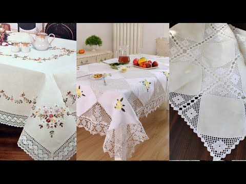 2021 e yakışır Tığ işi dantelli ve etamin kanaviçe işlemeli salon takımları