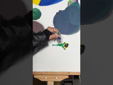 #دمج #الوان ٪#علم #🇿🇦#mix #paint #acrylic
