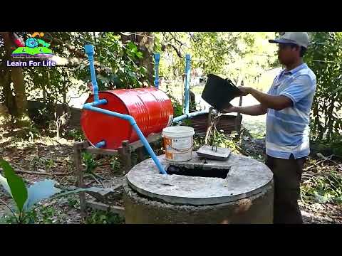 Free Electricity   Amazing farmer idea to make free energy water pump from deep well #freeenergy