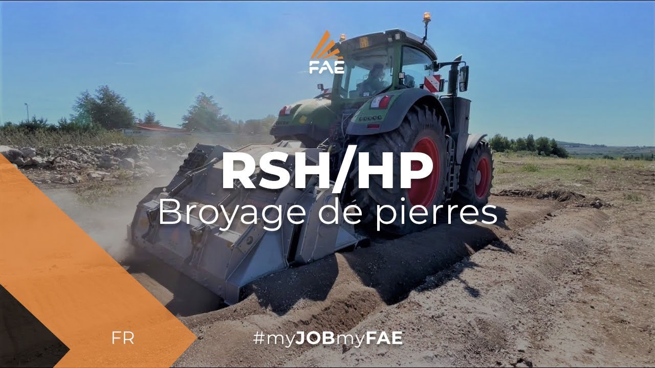 Vidéo - FAE RSH/HP - Le haut de gamme des broyeurs de pierres FAE avec un tracteur Fendt