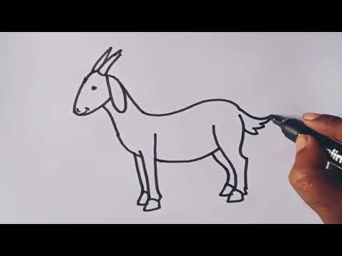 Goat drawing 🐐 / Goat drawing easy step by step / Animal drawing