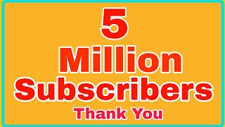 5 MILLION SUBSCRIBERS (Family) Thank you dear friends 💖🎉🎉💖