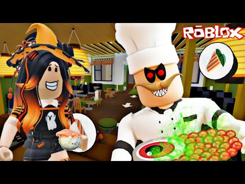 ELE ESTÁ FAZENDO SUSHI DE HUMANOS no Roblox (Escape The Sushi Restaurant Obby)