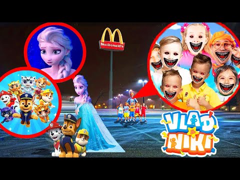 MON DRONE A FILMÉ VLAD ET NIKI VS REINE DES NEIGE, PAT PATROUILLE, BLIPPI, POPPY PALYTIME CHPITRE 3
