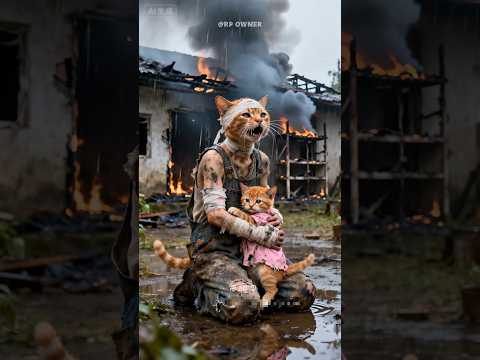 Cat Father Saved his Son And Family.🙀 #shorts #catstory #shortfeed