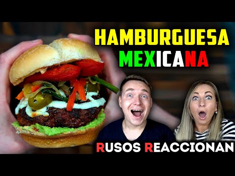 RUSOS REACCIONAN a HAMBURGUESA MEXICANA a la PARILLA 😱