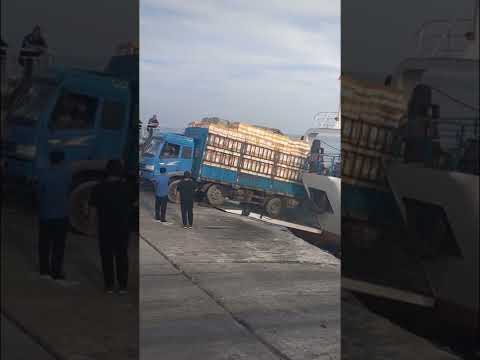 Not easy to get out of this ferry. #truck #ferry