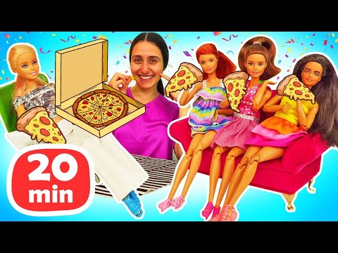 Giochi di cucina con la bambola Barbie! Video con bambole e giochi con il pongo