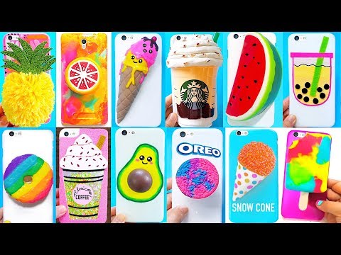 12 DIY PHONE CASES (Food-inspired) | Easy & Cute Phone Projects & iPhone Hacks