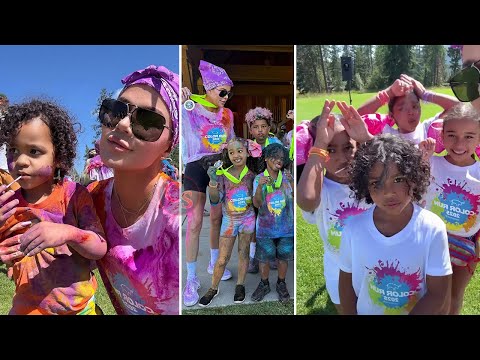 Khloe Kardashian Spends Quality Time With Kids  at Color Run Event 2025