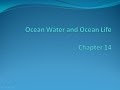 Marine Ecosystems and Oceanography Concepts