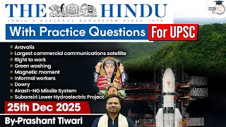 The Hindu Analysis | 25th December 2025 | The Hindu News Paper Today With Practice Questions