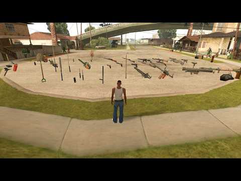 Pegando TODAS AS ARMAS DO MAPA do GTA SA